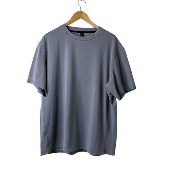 Lululemon EasySet Training Short Sleeve Shirt Mens XL Blue Athletic Performance - Picture 1 of 10